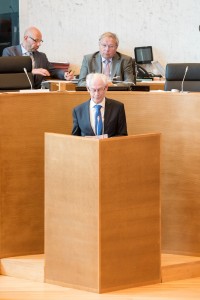 M. Herman Van Rompuy à la tribune du Parlement wallon