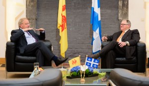 Les Présidents Antoine et Chagnon s’entretiennent à l’ouverture du Comité mixte