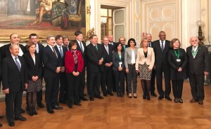 Le Président André Antoine entouré de ses collègues